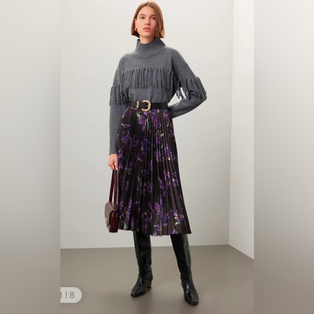 Lauren Ralph Lauren pleated floral skirt